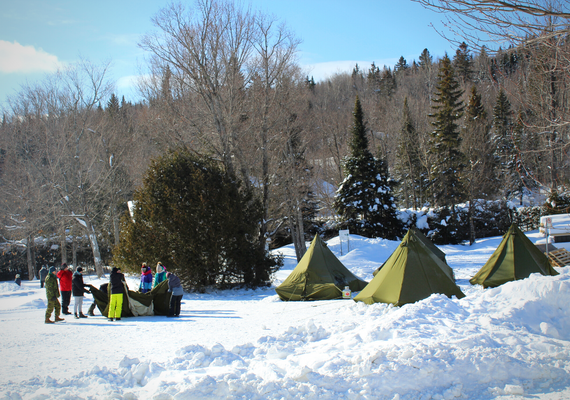 camping hiver