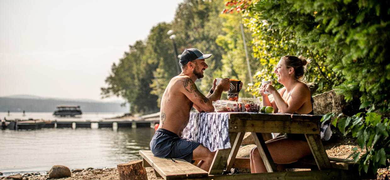 Camping aux abords du lac Mégantic